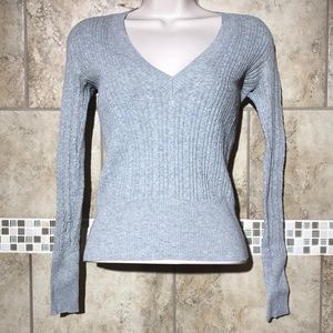Express Cable Knit V-neck Sweater XS
